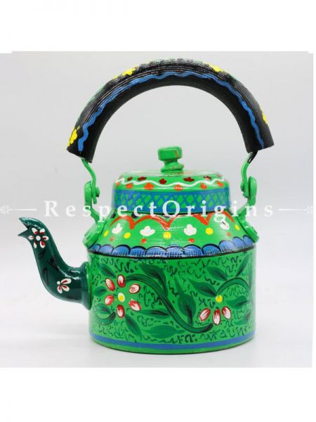 Hand Painted Tea Cart Set; 1 Kettle With 4 Glass 1 Thela Cart; Tea Chai Glass; 100 ml