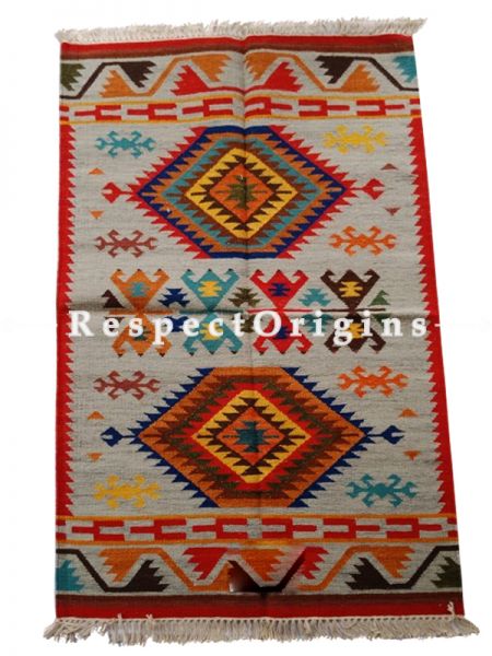 Multi-Colored Hand-knitted Carpets ; 5*8 Ft; RespectOrigins.com