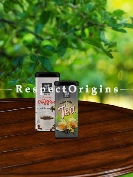 Set of Black Musli Exotic Tea& Coffee; 200 Gms Each; RespectOrigins.com