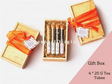 Exotic Tea Gift Set; Pack of 4 Tea Tubes; RespectOrigins.com