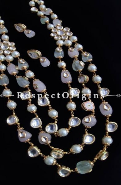 Stunning Multilayered Meenakari Necklace with Beautiful Earrings; RespectOrigins.com