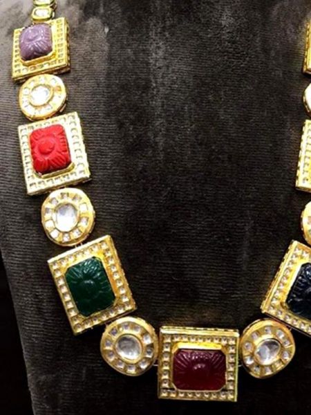 Graceful Multicoloured Meenakari Necklace with Beautiful Earrings; RespectOrigins.com