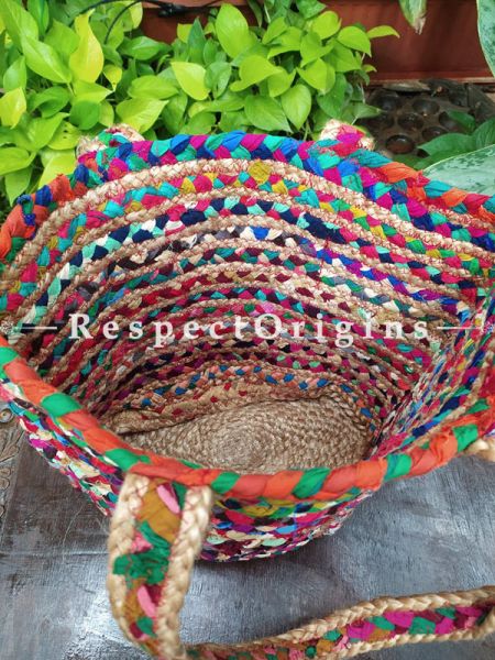 Buy Bold and Beautiful! Braided Jute Cotton Boho Bag with Shoulder Straps.;At RespectOrigins