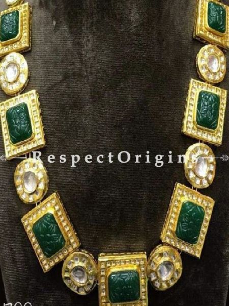 Graceful Green Meenakari Necklace with Beautiful Earrings; RespectOrigins.com
