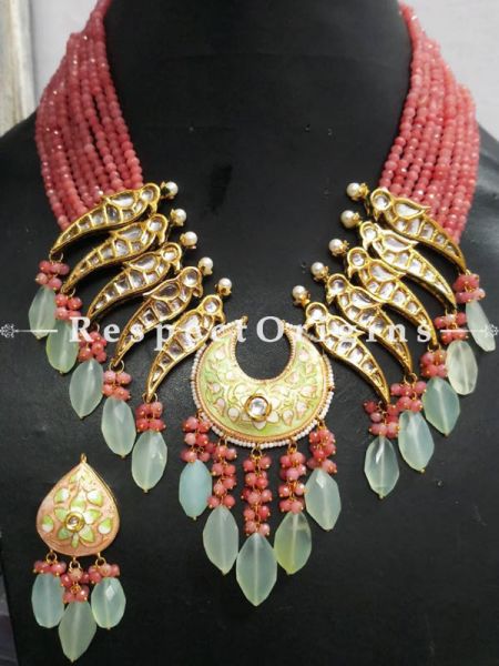 Charming Meenakari & Red Bead work with Beautiful Earrings; RespectOrigins.com
