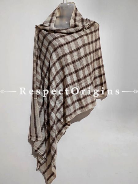 Unisex Men or Women's Brown Woolen Shawl Stole Throw Blanket Gift; RespectOrigins.com