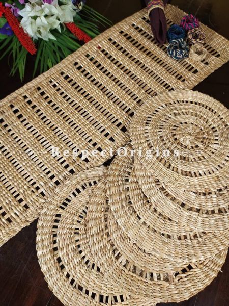 Buy Hand-braided Organic Eco Friendly Kauna Grass Table Runner Sets Online  at respectorigins.com