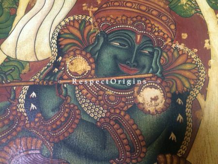 Buy Vertical Kerala Mural Painting of Vastraharan in 43x22 Inches |RespectOrigins