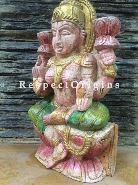 Buy Lakshmi Idol or Figurine; Tamil Nadu Wood Craft, 9x3x5 Ft At RespectOrigins.com