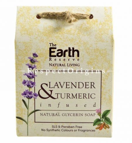 Lavender & Turmeric infused Natural Glycerin Soap, set of 5, RespectOrigins. com