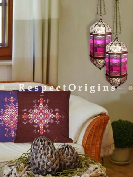 Buy Fuschia Pink Hanging Lamps in Copper and Glasswork. At RespectOriigns.com