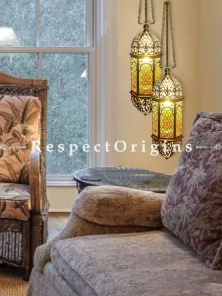 Buy Exotic Handcrafted Designer Hanging Lamp in Copper and Glasswork. At RespectOriigns.com