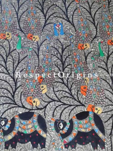 Buy Tree of Life With Colorful Fish - Madhubani Painting- Paper 22X30;RespectOrigins