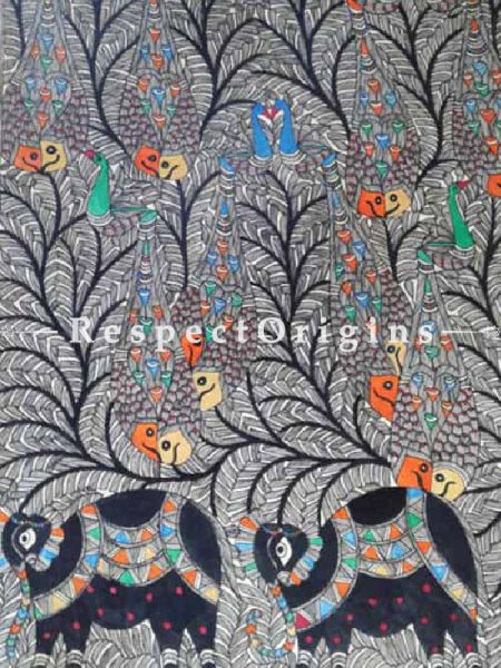 Buy Tree of Life With Colorful Fish - Madhubani Painting- Paper 22X30;RespectOrigins