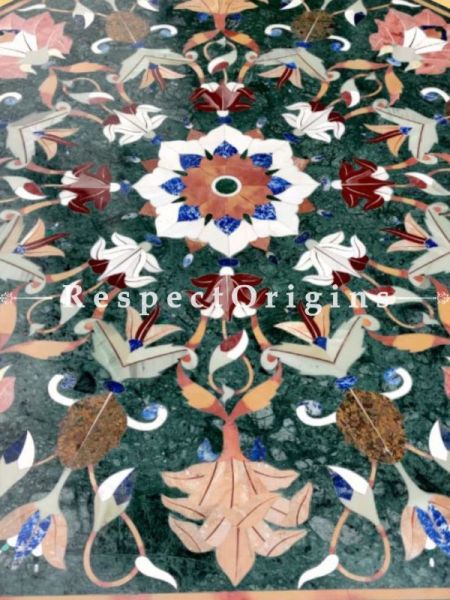 Buy Luxury Green Octagon Pietra Dura Center Marble Table Top with inlay Work At RespectOrigins.com