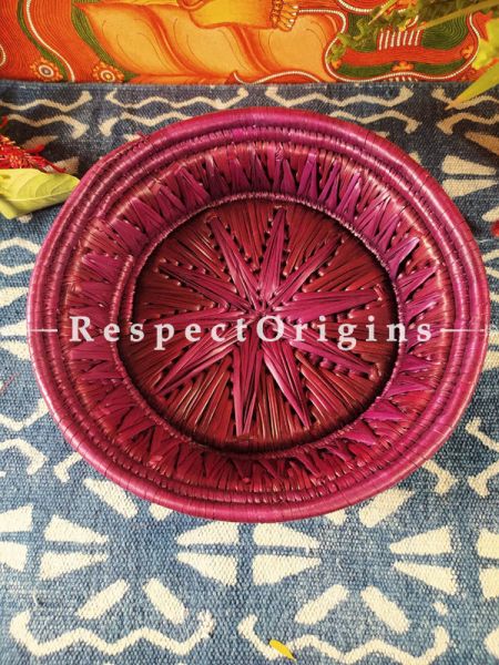 Buy Gorgeous Handwoven Pink Organic Moonj Grass Fruit or Oval Bread Basket at RespectOrigins.com