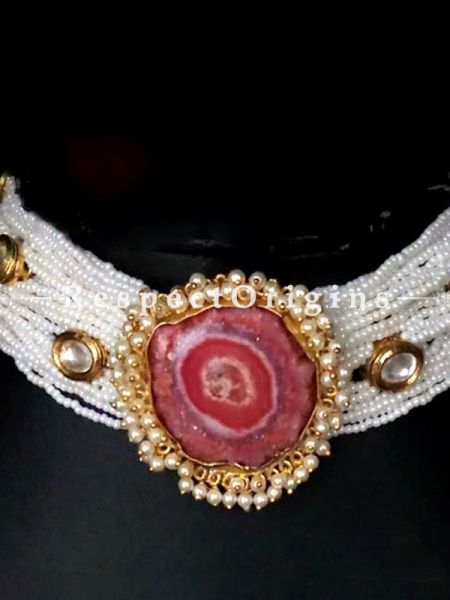Stunning Meenakari Choker Necklace having Red Stone ; RespectOrigins.com
