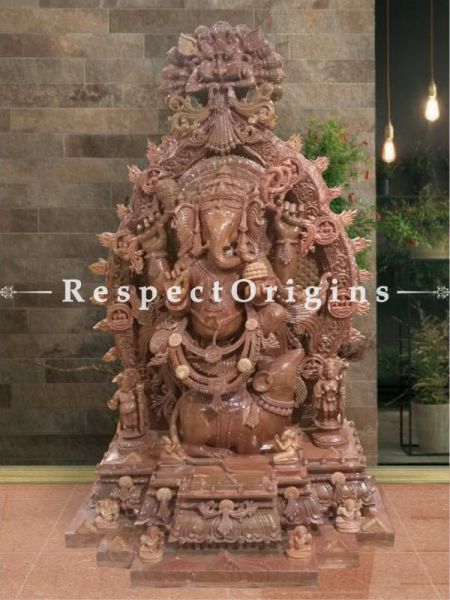 Buy Vignaharta Ganesha Hand-carved in Soft Stone; 6 Feet RespectOrigins.com