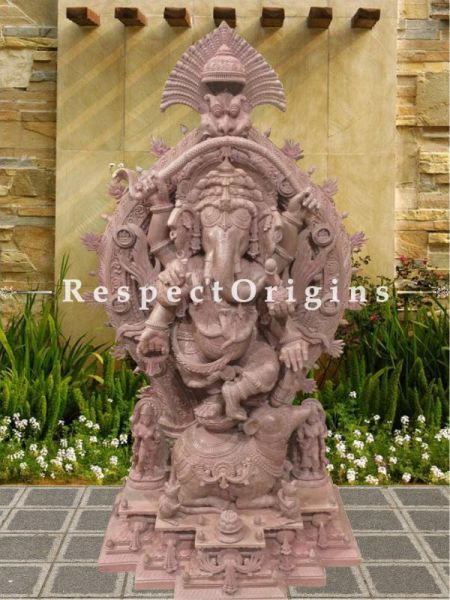 Buy Vinayaka Lord Ganesha Stone Statue; 5 Feet Online at RespectOrigins.com