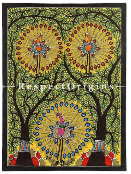 Buy Shiva & Parvati; Kerala Mural Art; Ardhanarishvara; Vertical Print on Canvas  at RespectOrigins.com