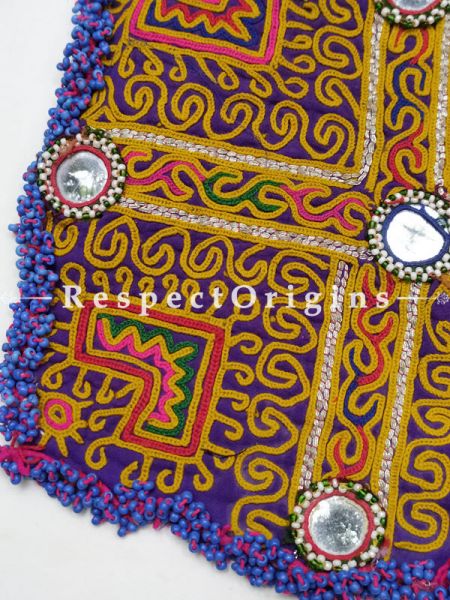 Ethnic Tribal Hand-embroidered Cushion or Dress Patches; 7x7 Inches; RespectOrigins.com
