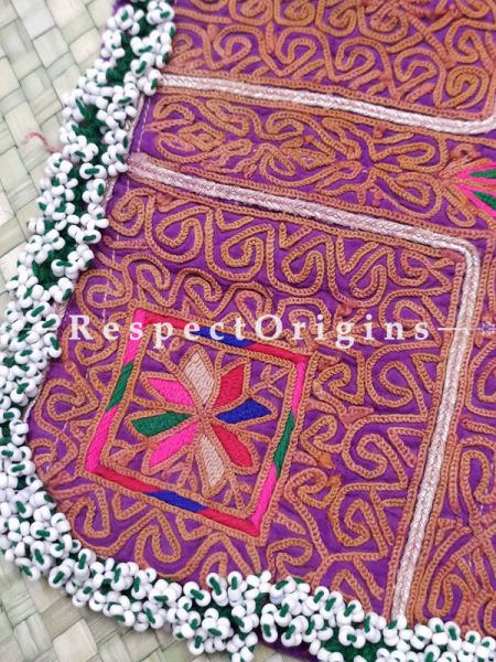 Ethnic Tribal Hand-embroidered Cushion or Dress Patches; 9x9 Inches; RespectOrigins.com