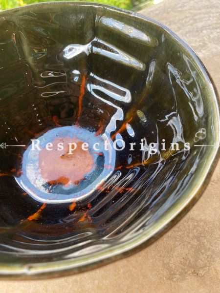 Handmade Khurja Pottery Ceramic Multi-Purpose Serving and Storage Bowls; RespectOrigins.com