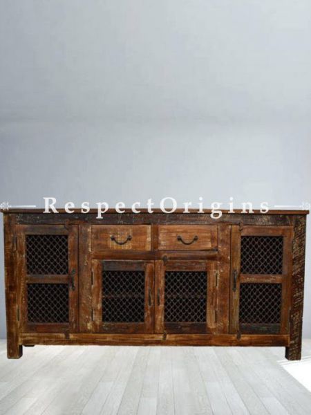 Buy Reclaimed Wooden Sideboard Buffet Table With Iron Grill At RespectOrigins.com