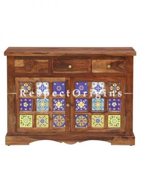 Buy Maya Vintage Tile Console Table Solid Wood At RespectOrigins.com