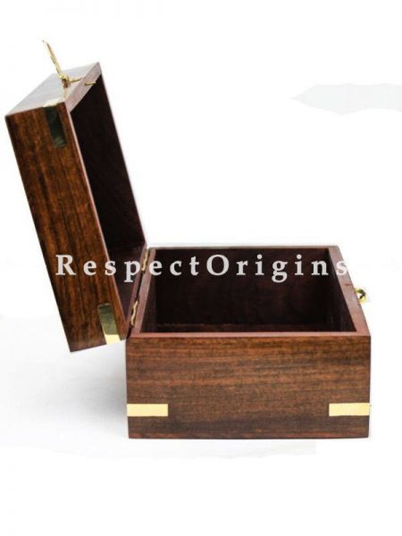 Wooden Chest or Box with Pirate's Anchor; RespectOrigins