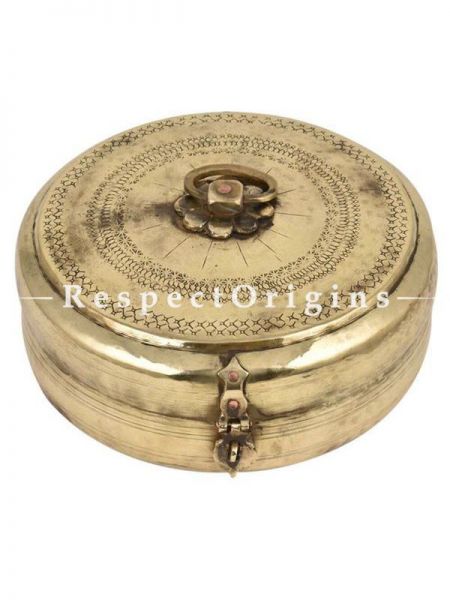Buy Vintage Brass Round Roti Box, Collectibles, Keepsake Box At RespectOrigins.com