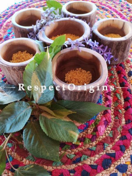 Handcraftedd Wooden Dry fruit or Snack Bowl Set of 6, RespectOrigins