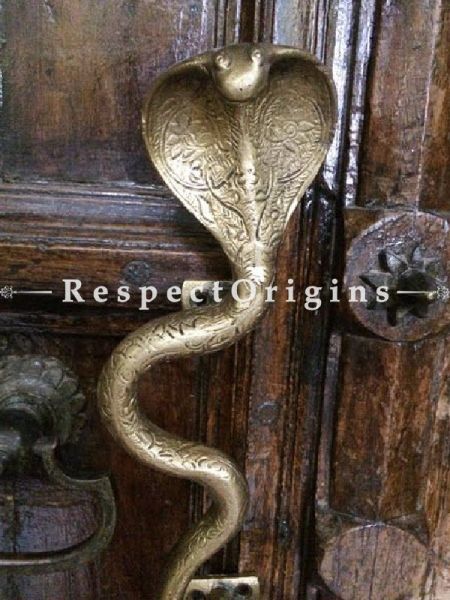Buy Brass Snake Cobra Door Handle; Antique Finish Indian Decor; 12 in; Handcrafted Door Accessories At RespectOrigins.com