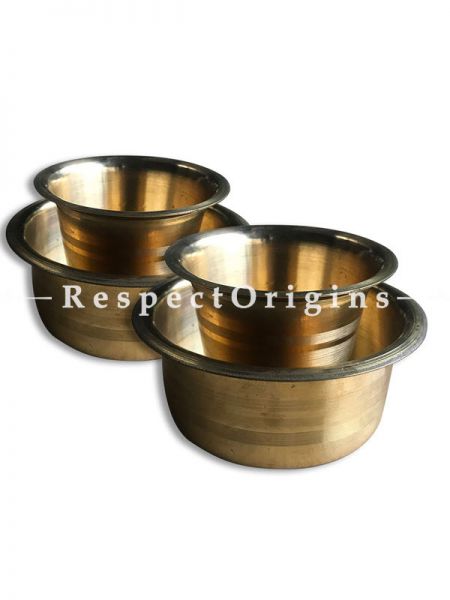 South Indian Coffee Brass Filter Handmade Tumbler Cup Set or Pure Brass Kappi Set of 2); RespectOrigins.com