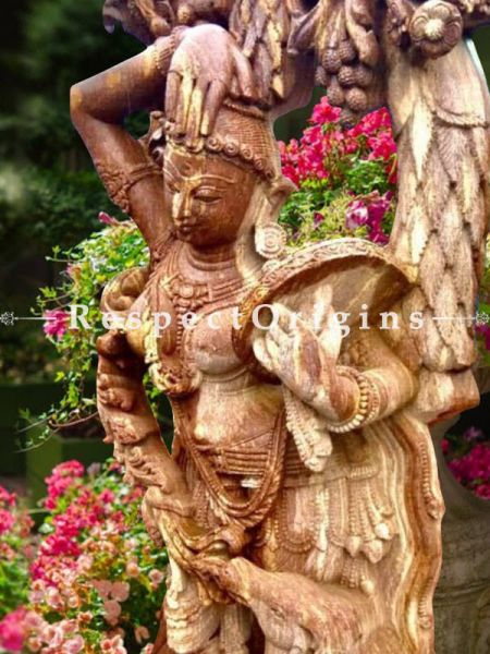 Buy Lovely Statue Of Devadasi Carved Intricately In Stone For Poolside Or Outdoor |Respectorigins