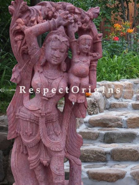 Buy Breathtaking Stone Statue of Devadasi for Outdoor and Poolside; 5 Feet At RespectOriigns.com