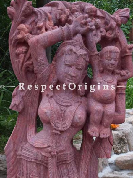Buy Breathtaking Stone Statue of Devadasi for Outdoor and Poolside; 5 Feet At RespectOriigns.com
