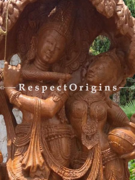 Buy A Symbol of True Love- Elaborately Carved Stone Statue of Radhakrishna For Garden And Entranceways; 6 Feet At RespectOriigns.com