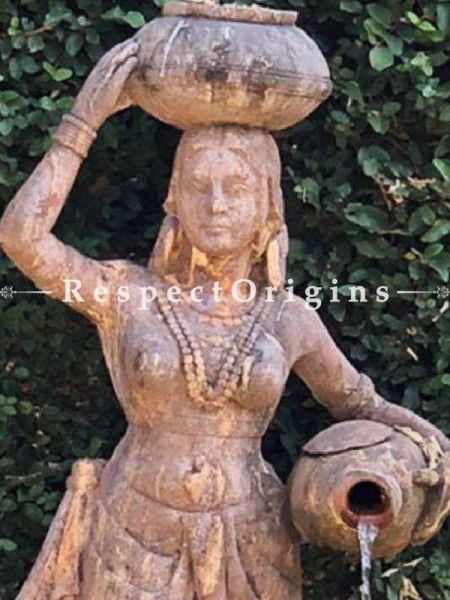 Buy Exotic and intricately Carved Stone Garden Fountain Water Lady. This is a Series of Statues; 6 Feet At RespectOriigns.com