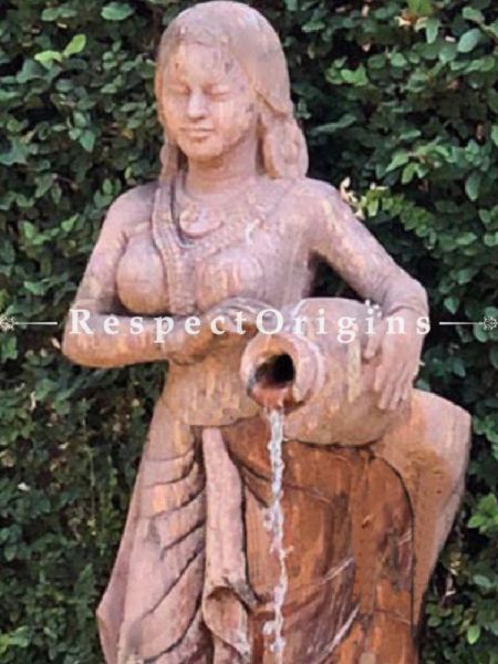 Buy Large Stone Lady With The Water Pot Fountain Handcarved Stone indoor And Outdoor Fountains; 6 Feet At RespectOriigns.com