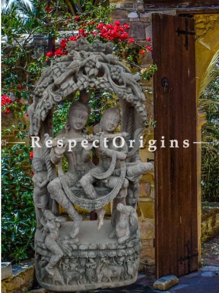 Buy Radha- Krishna Statue Under The Tree; 6 Feet At RespectOriigns.com