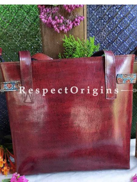 Stylish Hand-stitched Brown Leather Ladies Bags; RespectOrigins