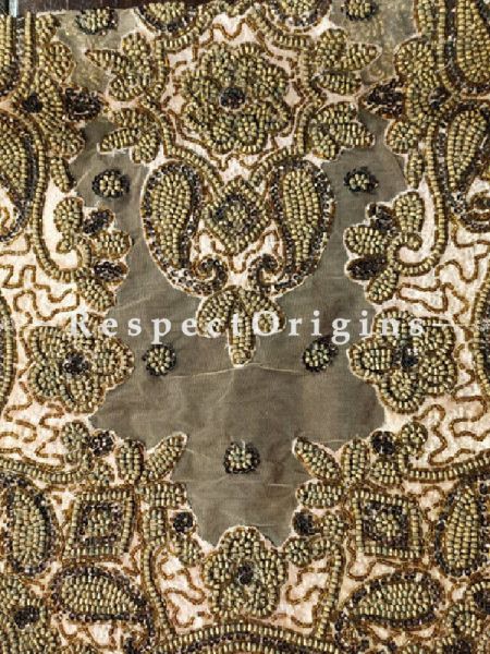 Buy Beige Net base with delicate Beadwork; Table Runner; Vintage; Traditional 31x15 in At RespectOrigins.com