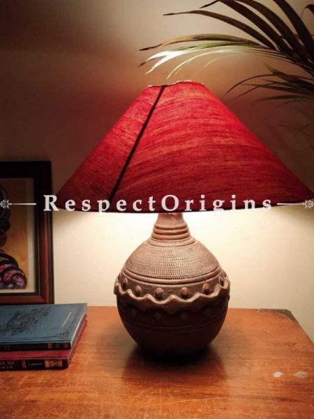 Buy Brown Round Terracotta Table Lamp At RespectOrigins.com