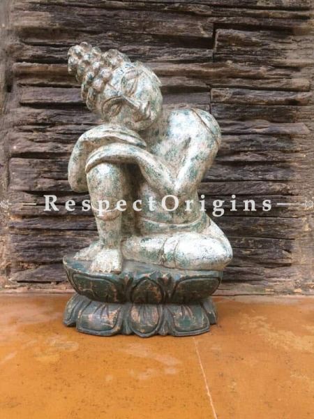 Buy Buddha Statue, Tamil Nadu Wood Craft Online at RespectOrigins
