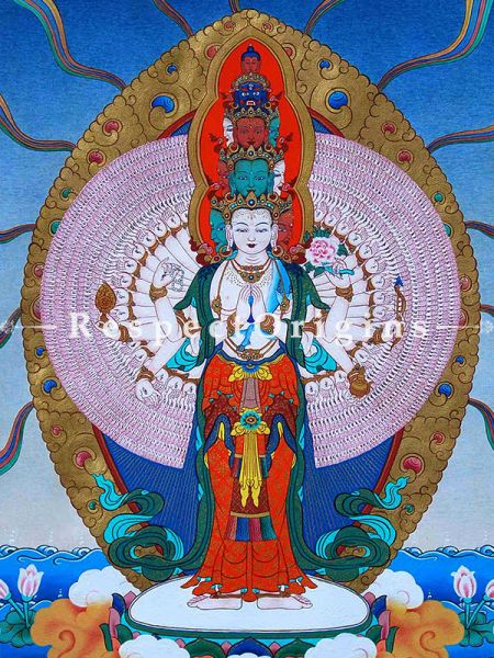 Buy  Vertical Large Tibetan Thangka Painting at RespectOrigins.com