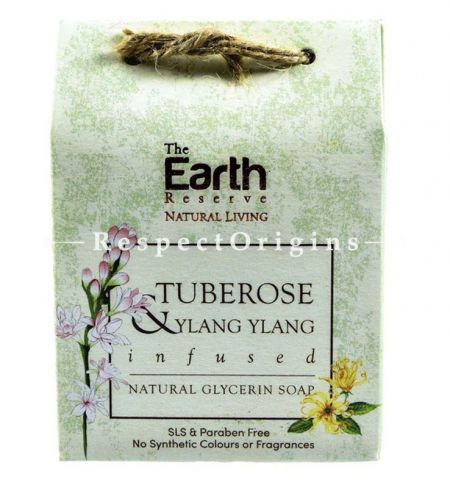 Tuberose & Ylang Ylang infused Natural Glycerin Soap, set of 5, RespectOrigins. com