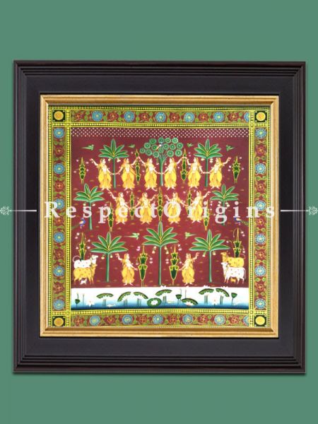 Buy Vertical Pichwai Painting of Dancing Gopies in 48 x 45 in size |Respect Origins