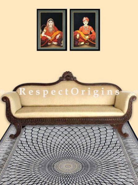 Buy Victoria Custom Crafted Upholstered 3 Seater Sofa Set with 2 Sofa Chairs At RespectOrigins.com