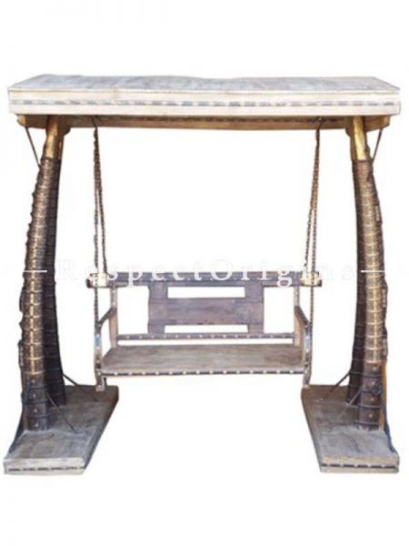 Buy Vintage Finish Wooden Cart Sandblasting Swing or Jhoola At RespectOrigins.com